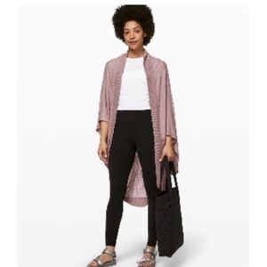 Lululemon Stillness Cocoon Wrap One Size Heathered Dusty Rose